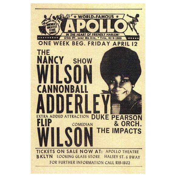 Cannonball Adderley Apollo Postcard Jazz Vintage Harlem New York City TPC-A - Picture 1 of 2